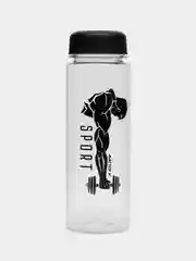 Серебряный спортивная бутылка для воды и коктейлей My Bottle с крышкой, 500 мл