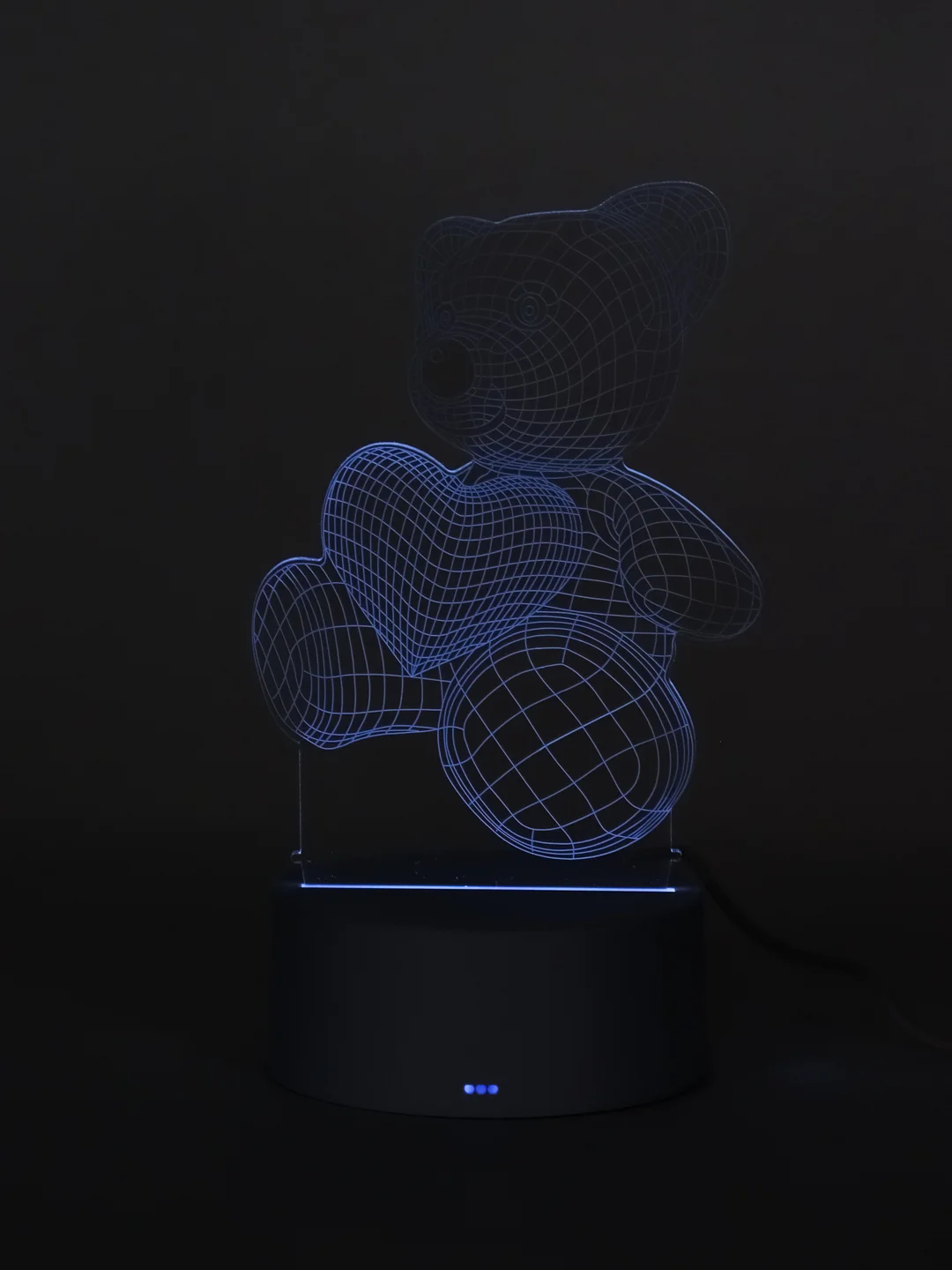 Белый светильник ночник 3d с разноцветной подсветкой