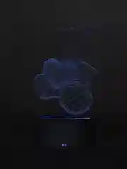 Белый светильник ночник 3d с разноцветной подсветкой