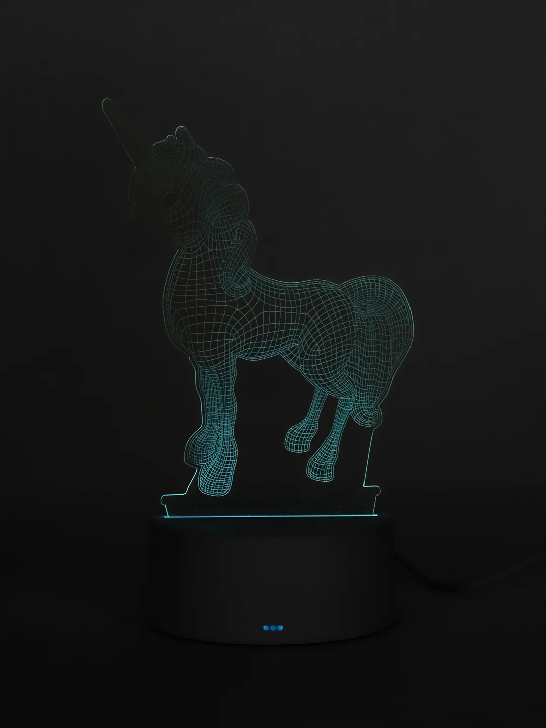 Зеленый светильник ночник 3d с разноцветной подсветкой