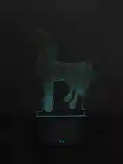 Зеленый светильник ночник 3d с разноцветной подсветкой