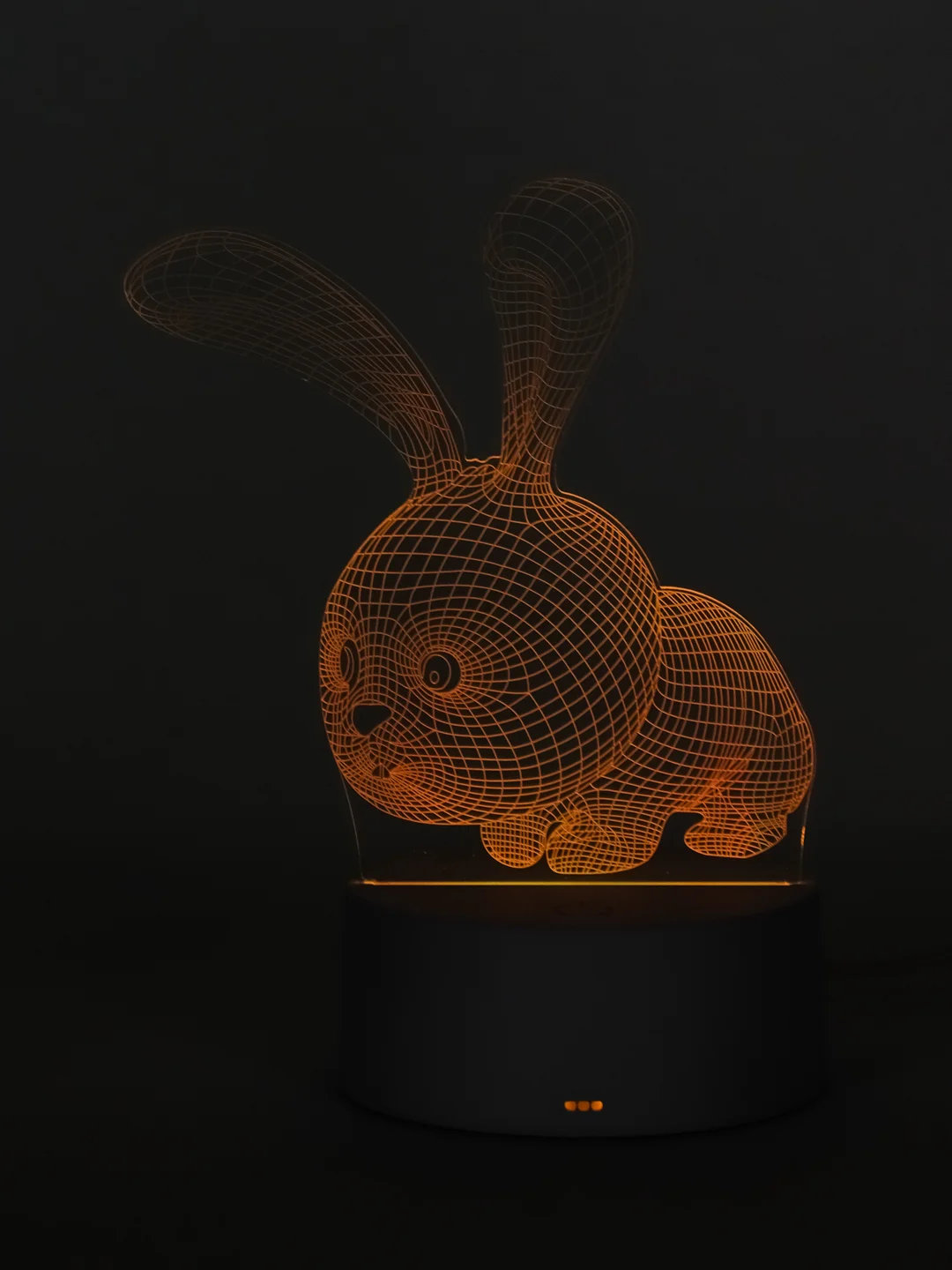 Красный светильник ночник 3d с разноцветной подсветкой
