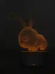 Красный светильник ночник 3d с разноцветной подсветкой