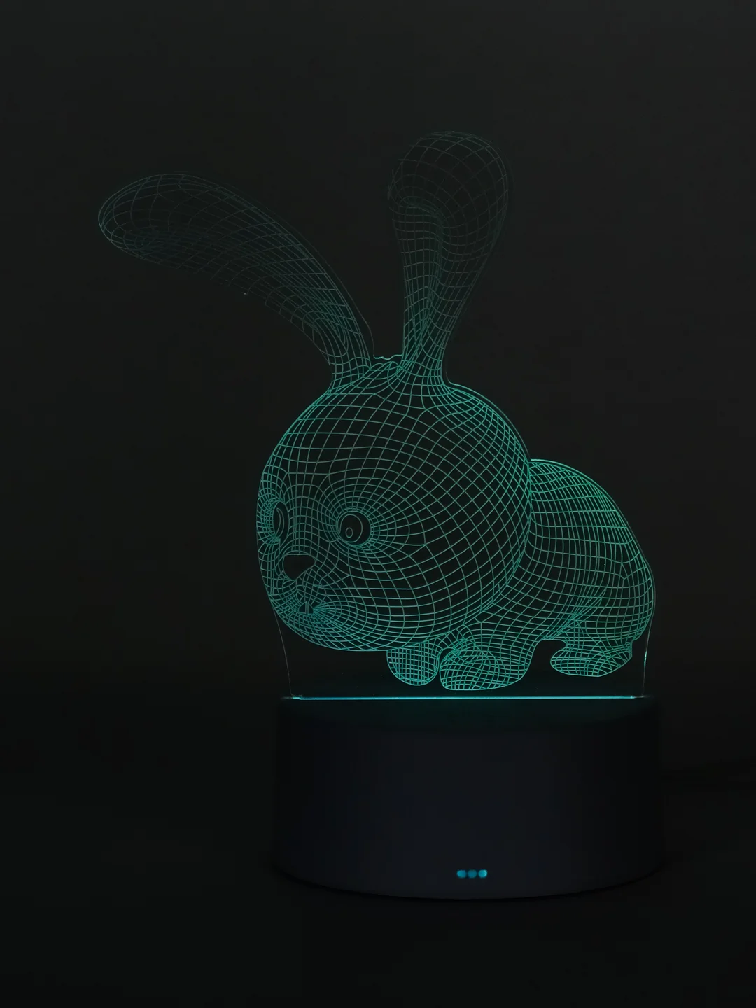 Красный светильник ночник 3d с разноцветной подсветкой