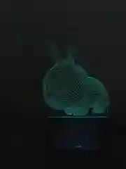 Красный светильник ночник 3d с разноцветной подсветкой
