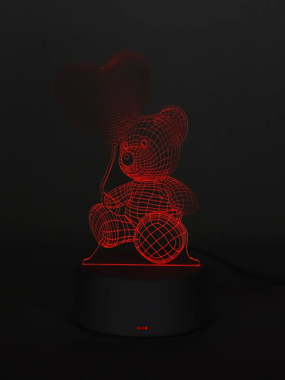 Синий светильник ночник 3d с разноцветной подсветкой