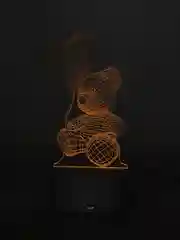 Синий светильник ночник 3d с разноцветной подсветкой