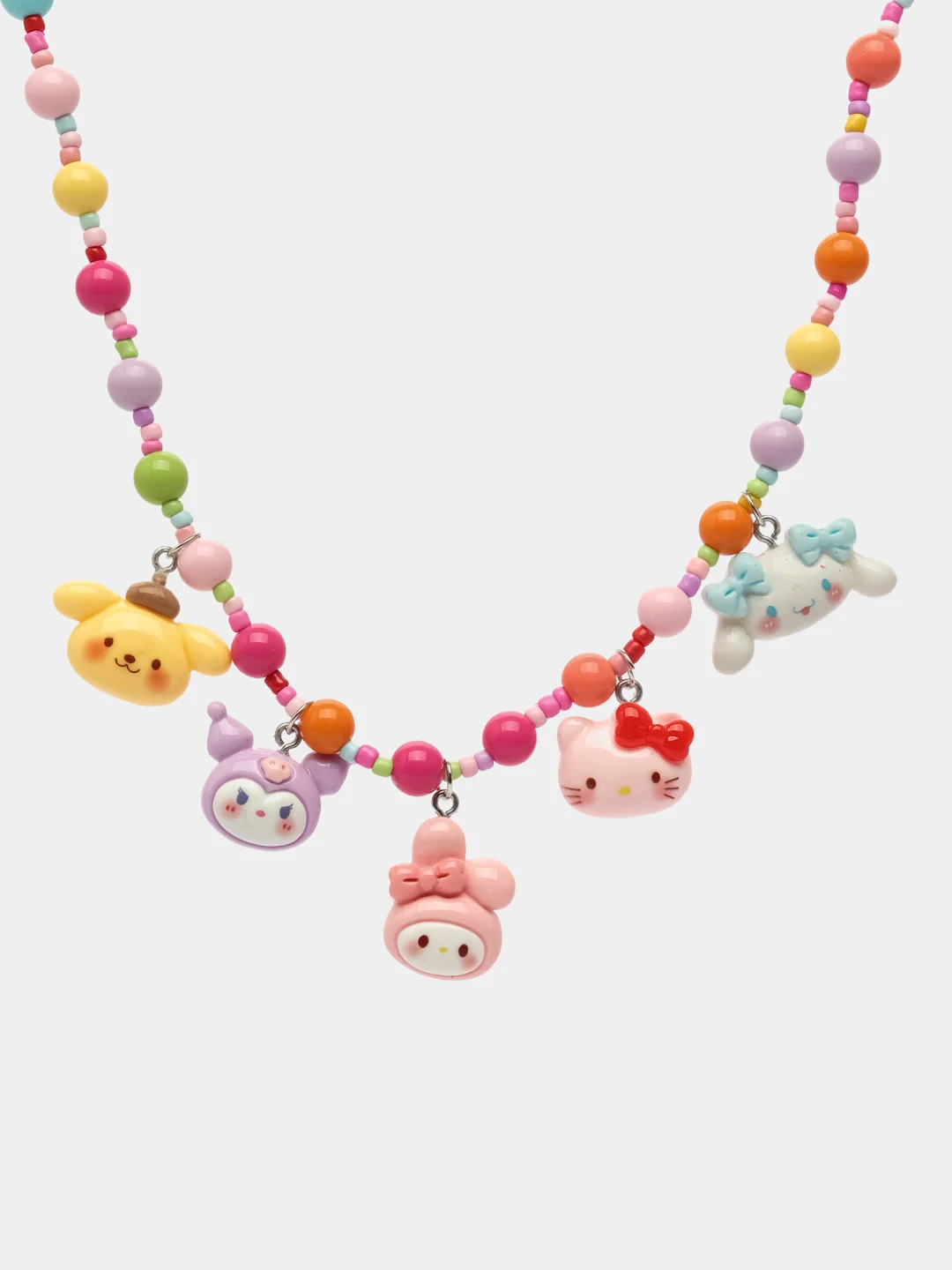 Белый бусы детские с Куроми, Kuromy, My Melody, Микки Маус, детская бижутерия, бусы аниме