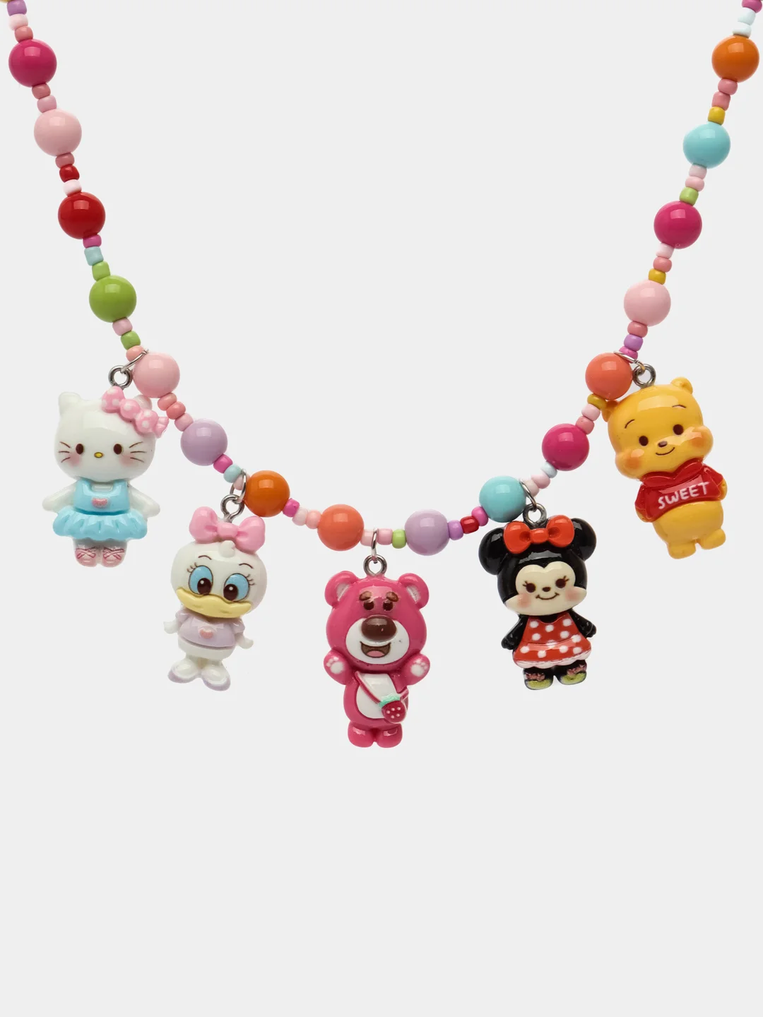 Сиреневый бусы детские с Куроми, Kuromy, My Melody, Микки Маус, детская бижутерия, бусы аниме