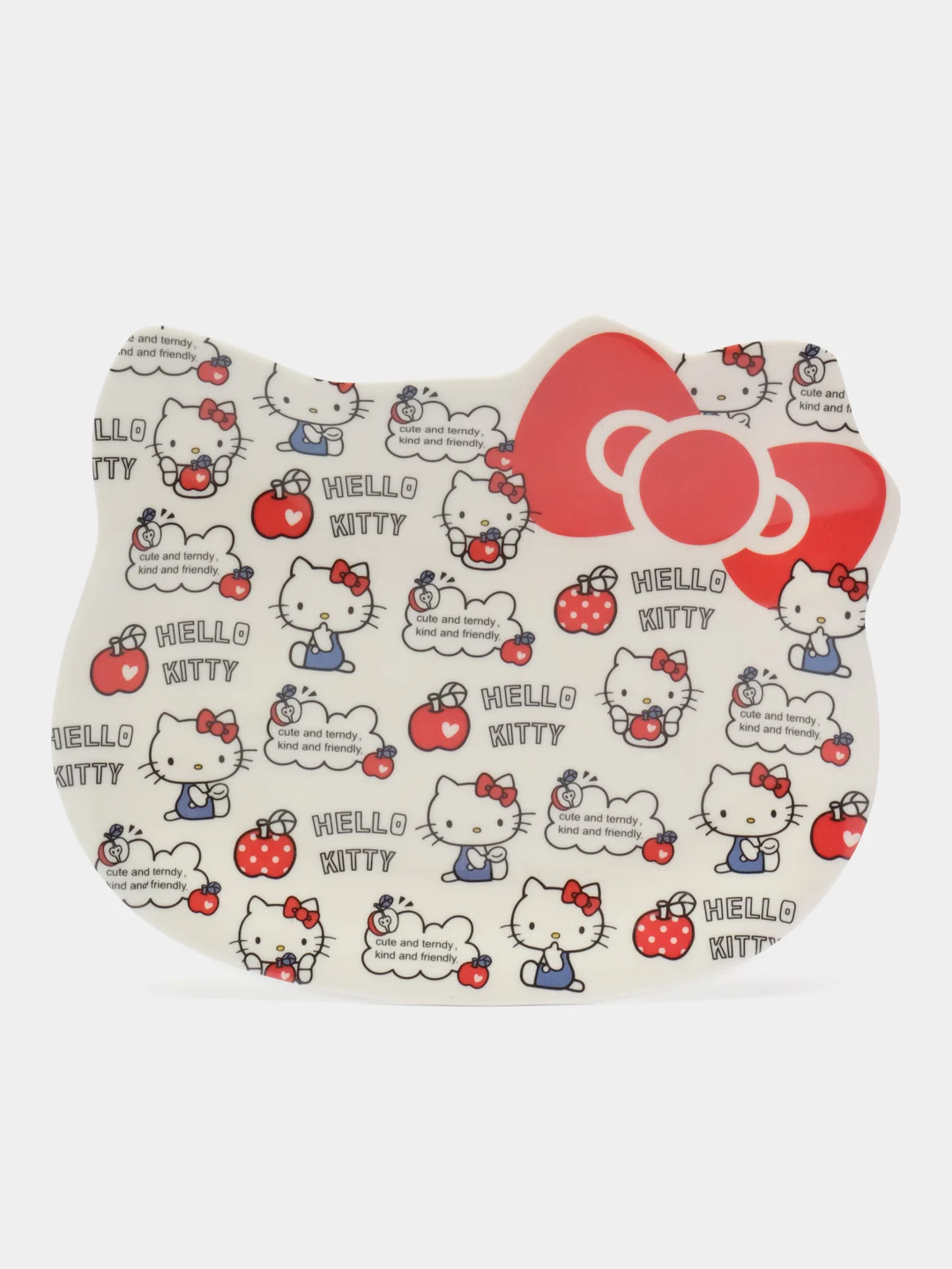Бежевый тарелка детская декоративная Хэллоу Китти, Май мелоди, Hello Kitty, My Melody, Куроми