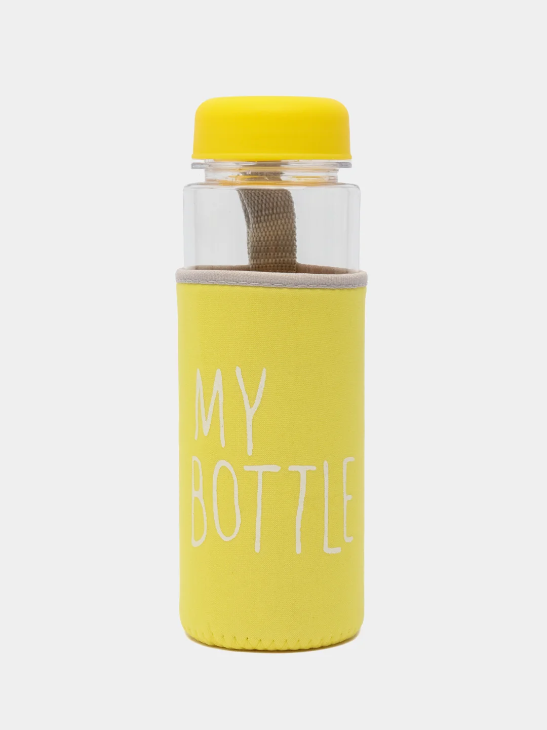 Лимонный бутылка для воды, 500 мл, My bottle, 19.5 х 6 см, термочехол в комплекте
