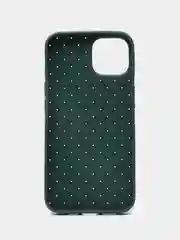 Зеленый чехол Apple iPhone 13 плетенный силиконовый