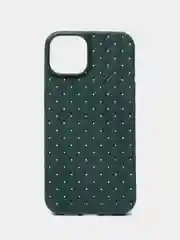 Зеленый чехол Apple iPhone 13 плетенный силиконовый