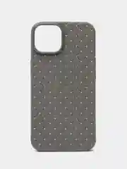 Серый чехол Apple iPhone 13 плетенный силиконовый