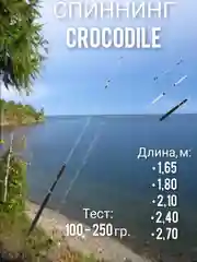 Спиннинг Крокодил штекерный, удилище Crocodile разной длины