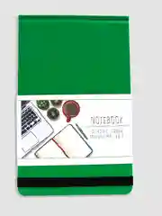 Зеленый блокнот в линию 64 листа А5 с резинкой-фиксатором MyArt Notebook Classic. Проф-Пресс