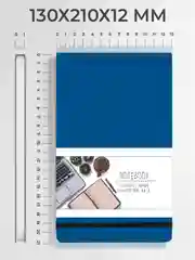 Синий блокнот в линию 64 листа А5 с резинкой-фиксатором MyArt Notebook Classic. Проф-Пресс