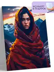 Картина по номерам на холсте с подрамником "Утро в Тибете", 40*50