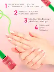 Топ для гель лака светоотражающий с блестками, завершающее покрытие USHINE