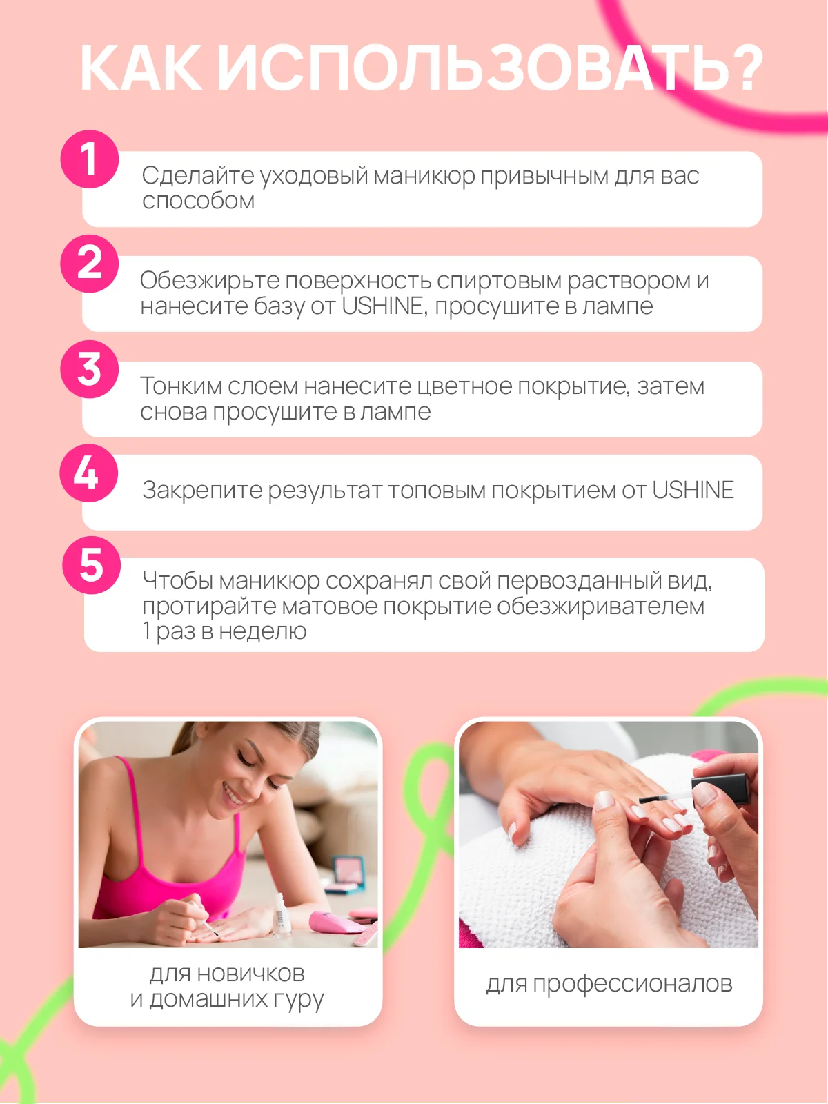 Топ матовый для гель-лака USHINE Matte 12 мл