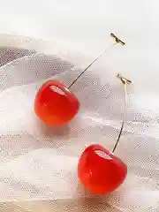 Алый женские серьги в виде ягоды вишни