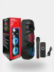 Черный колонка Bluetooth с LED-подсветкой ZQS 40Вт (USB/SD/AUX/FM) + микрофон/пульт