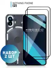 Стекло 1-2 шт для Nothing Phone (2) защитное ROSCO с олеофобным покрытием и рамкой