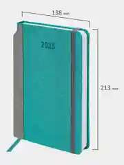 Ежедневник датированный 2025 Brauberg, планер планинг записная книжка А5, под кожу