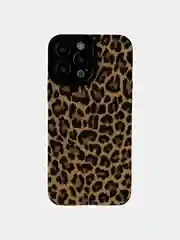 Чехол для iPhone 11/12/13/14/15/Pro/Max/Plus леопардовый противоударный