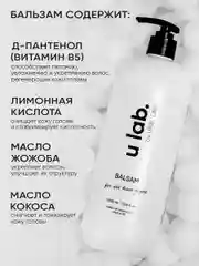 Подарочный набор ULAB: профессиональный шампунь и бальзам для волос, гель для душа, 3 литра