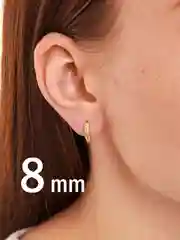 Медный серьги-кольца со стразами