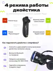 Угольный очки виртуальной реальности VR SHINECON 6.0