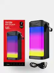 Хром колонка Bluetooth с LED-подсветкой ZQS 5Вт (USB/SD/AUX/FM)