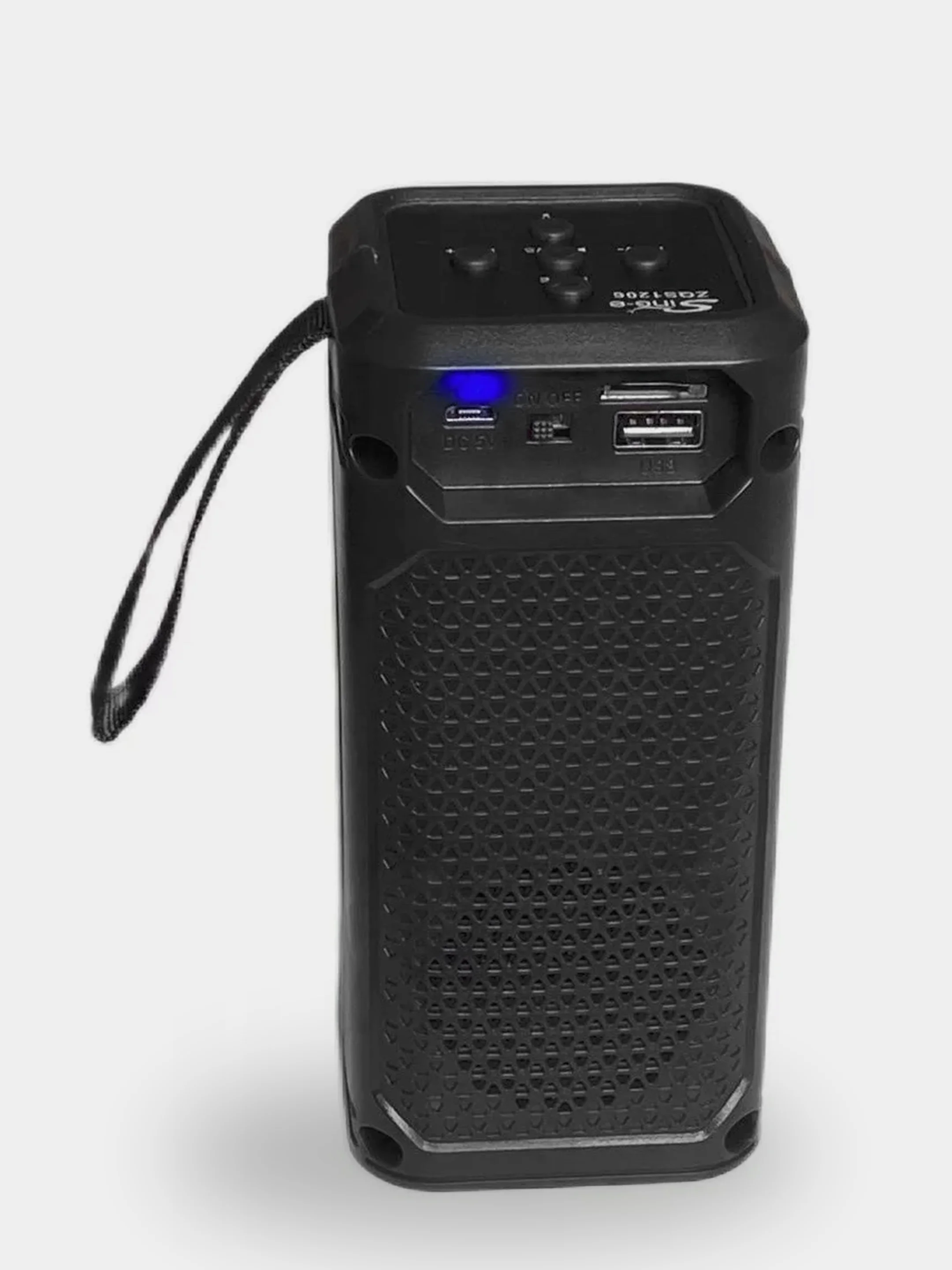 Хром колонка Bluetooth с LED-подсветкой ZQS 5Вт (USB/SD/AUX/FM)