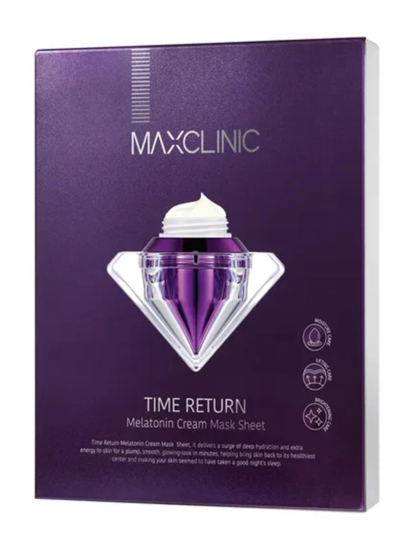 MaxClinic Time Return Melatonin Cream Mask Маска для лица с мелатонином, 4x28 мл