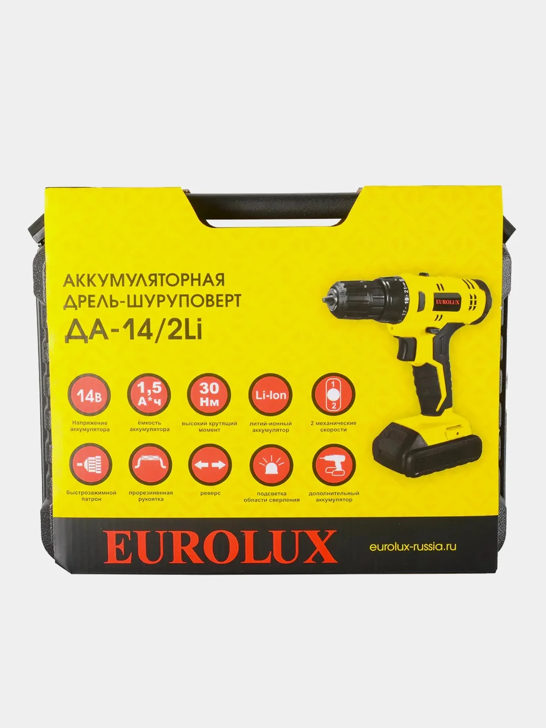 Дрель-шуруповерт аккумуляторная Eurolux ДА-14/2Li