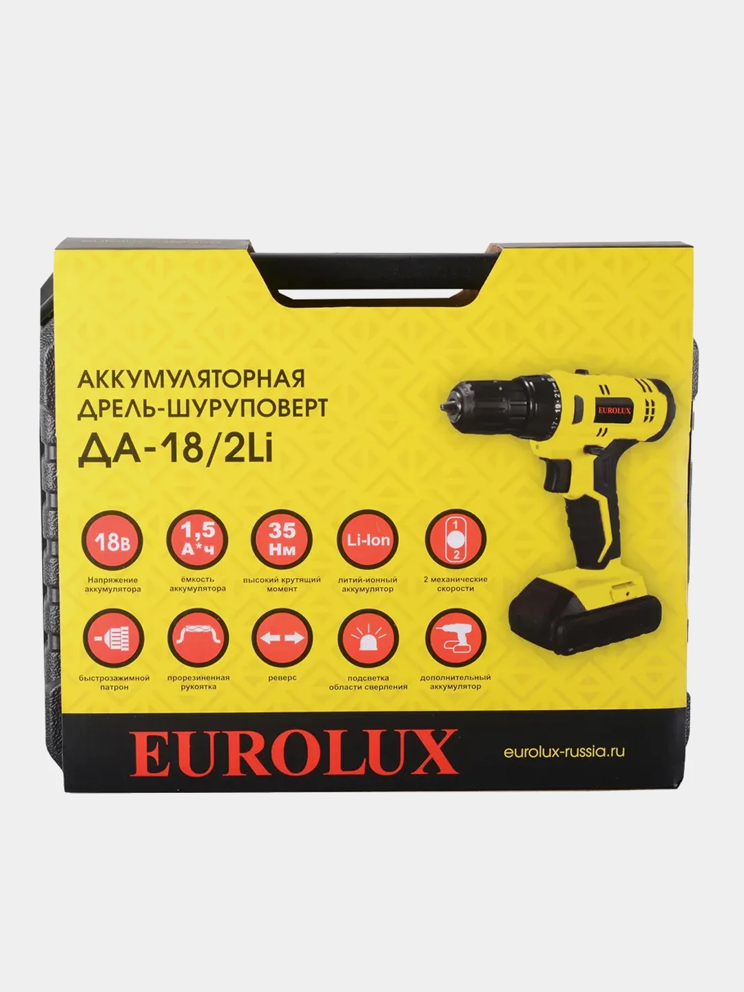 Дрель-шуруповерт аккумуляторная Eurolux ДА-18/2Li