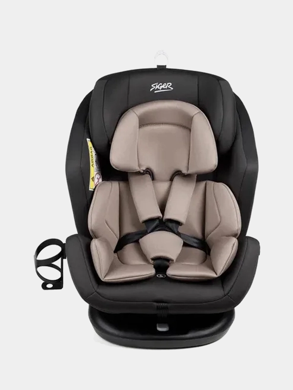 Автокресло детское Siger Ультра Isofix, группа 0+/I/II/III, 0-36 кг, антрацитово-серый