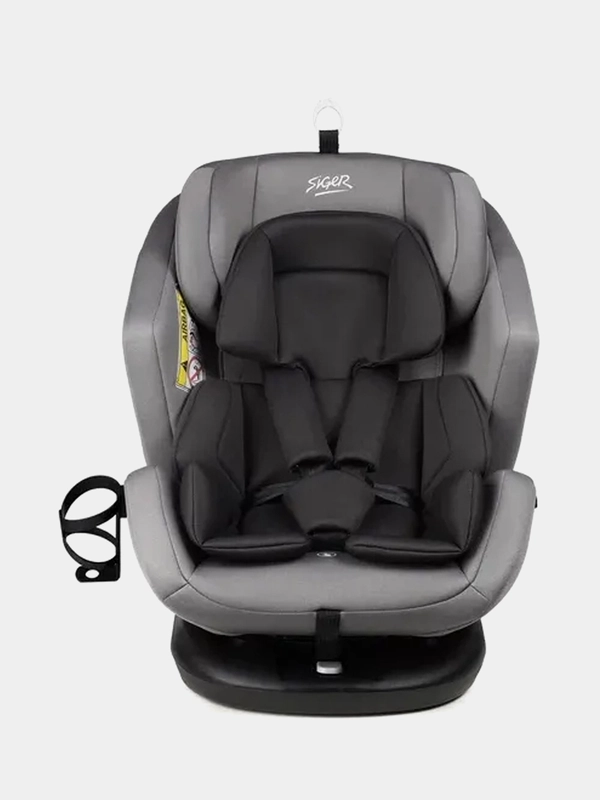 Автокресло детское Siger Ультра Isofix, группа 0+/I/II/III, 0-36 кг, светло-серый