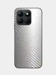 Серебряный защитная пленка для Honor X8A под карбон на заднюю часть,под кожу на зад крышку Хонора Х8а