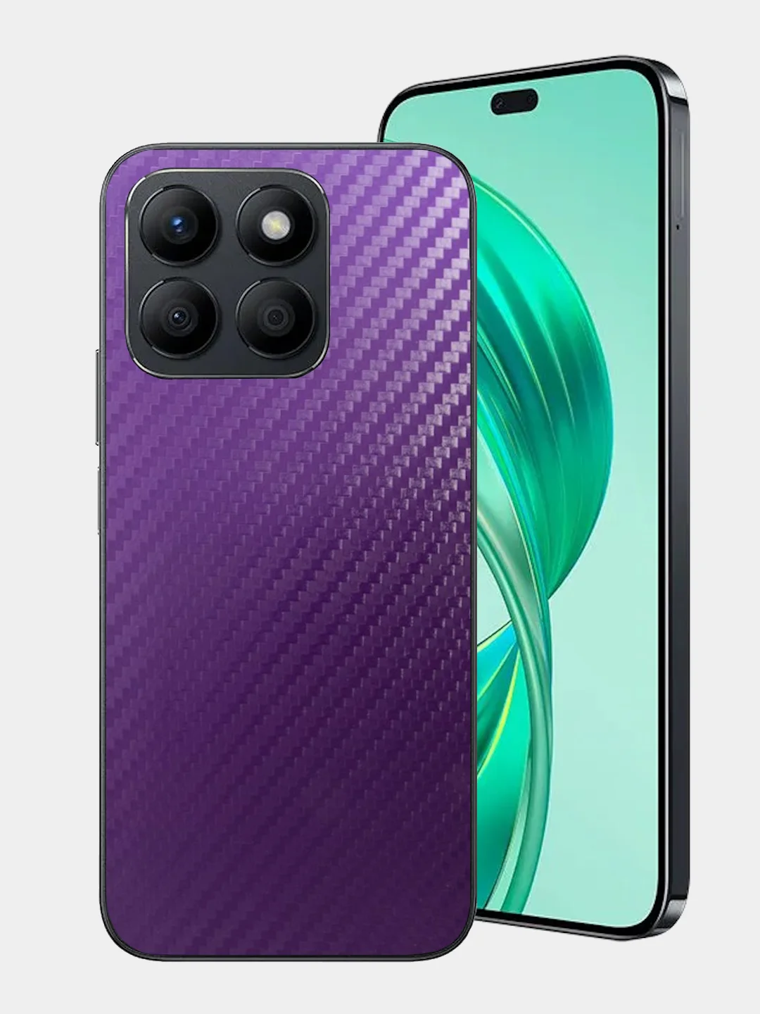 Пурпурный защитная пленка для Honor X8b под карбон на заднюю часть,под кожу на зад крышку Хонора Х8б