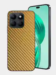 Золотой защитная пленка для Honor X8b под карбон на заднюю часть,под кожу на зад крышку Хонора Х8б