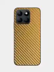 Золотой защитная пленка для Honor X8b под карбон на заднюю часть,под кожу на зад крышку Хонора Х8б