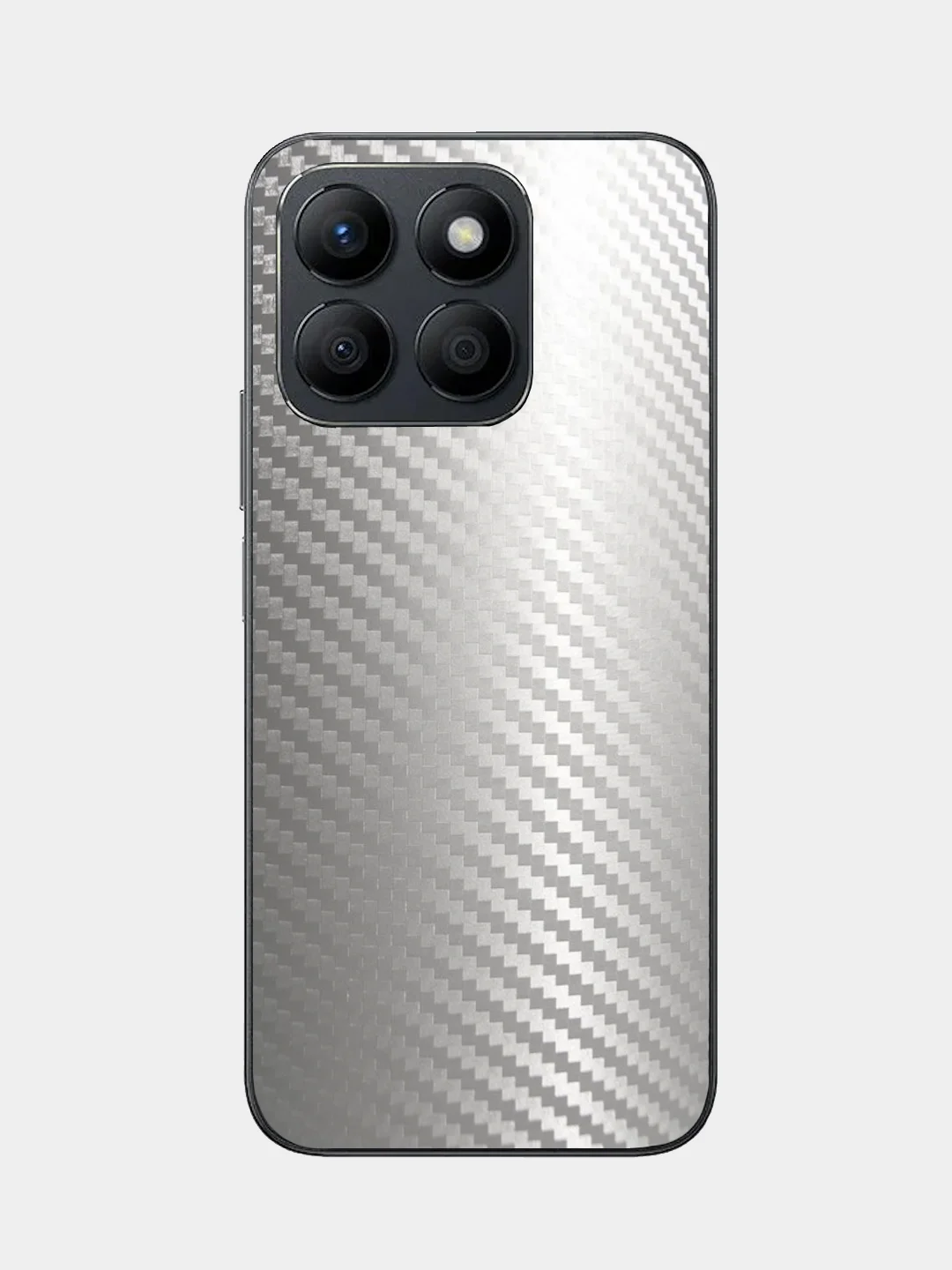 Серебряный защитная пленка для Honor X8b под карбон на заднюю часть,под кожу на зад крышку Хонора Х8б