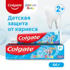 Детская зубная паста Colgate "Доктор Заяц", со вкусом жвачки, 50 мл