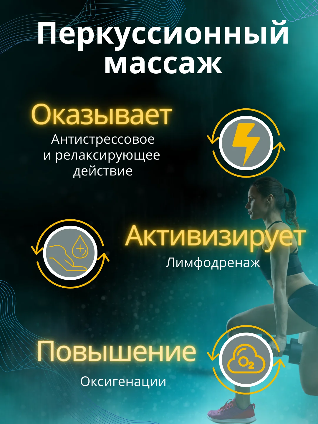 Мышечный массажер для тела, ударный, перкуссионный, фасциальный