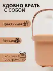 Пудровый корзина для ванны, для кухни, со съемными ручками, пластиковая корзина для хранения