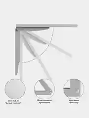 Коричневый стол складной трансформер подвесной Токio king size