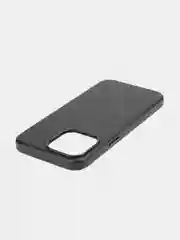 Черный чехол MagSafe для iPhone 15, 13, Pro Max Plus Mini кожаный BROSCORP экокожа, защита камер