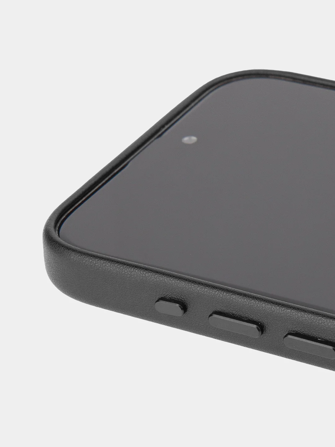 Черный чехол MagSafe для iPhone 15, 13, Pro Max Plus Mini кожаный BROSCORP экокожа, защита камер